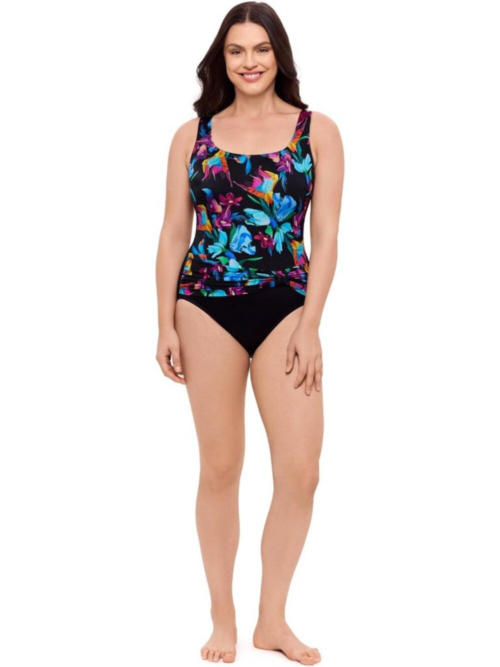 Stylish Women's Sash Tank One-Piece Swimsuit | Flattering Fit & Trendy Design